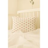 Pedimu Bebek Müslin Yastık Kılıfı 35x45 Cm – %100 Pamuk, Nefes Alabilen, Terletmeyen, - Kalp Desenli