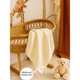 Pedimu Müslin Örtü – Müslin Bebek Battaniyesi – Unisex – Düz – 75×75 cm - Krem