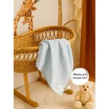Pedimu Müslin Örtü – Müslin Bebek Battaniyesi – Unisex – Düz – 75×75 cm - Mavi