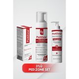 PediZone 3'lü Ayak Bakım Seti- Serum-Ayak Temizleme Köpüğü-Çatlak Topuk ve Ayak Kremi-PediZone