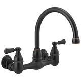 Peerless P2765LF-OB Elmhurst İki Saplı Mutfak Bataryası Duvara Montaj, Yağla Pürüzsüzleştirilmiş Bronz