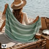 Pega Sultan Peştamal 90X170 Cm %100 Koton Benetton Yeşili Plaj Havlusu