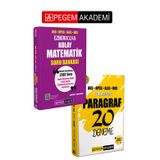 PEGEM AKADEMİ AGS KPSS ALES DGS Kolay Matematik Soru Bankası + AGS KPSS ALES DGS Ezberbozan Paragraf