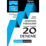 Pegem Akademi Yayıncılık 2018 Kpss Eğitim Bilimleri Öğrenme Psikolojisi Tamamı Çözümlü 20 Deneme