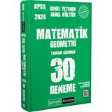 Pegem Akademi Yayıncılık 2024 KGenel Kültür Genel Yetenek Matematik - Geometri 30 Deneme