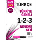 Pegem Akademi Yayıncılık 2024 KPSS ÖABT Türkçe Tamamı Çözümlü Türkiye Geneli 1 - 2 - 3 Deneme Seti