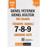 Pegem Akademi Yayıncılık 2026 Kpss Genel Yetenek Genel Kültür Lise-Ön Lisans Tamamı Çözümlü Türkiye Geneli 7-8-9 (3'lü Deneme Seti)