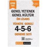 Pegem Akademi Yayıncılık 2026 KPSS Genel Yetenek Genel Kültür Ön Lisans Tamamı Çözümlü Türkiye Geneli 4-5-6 (3'lü Deneme Seti