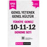 Pegem Akademi Yayıncılık 2026 KPSS Genel Yetenek Genel Kültür Tamamı Çözümlü Türkiye Geneli 10-11-12 (3'lü Deneme Seti)