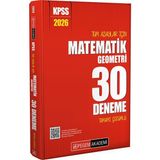 Pegem Akademi Yayıncılık 2026 KPSS Tüm Adaylar İçin Matematik-Geometri 30 Deneme Tamamı Çö
