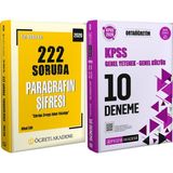 Pegem Akademi Yayıncılık 2026 Tüm Adaylar Için 222 Soruda Paragrafın Şifresi - 2026 Kpss Ortaöğretim Çözümlü 10 Deneme