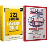 Pegem Akademi Yayıncılık 2026 Tüm Adaylar Için 222 Soruda Paragrafın Şifresi - Optimum 5 Deneme
