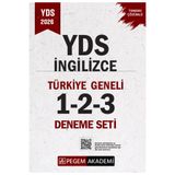 Pegem Akademi Yayıncılık 2026 YDS İngilizce Tamamı Çözümlü Türkiye Geneli 1-2-3 (3'lü Deneme Seti)