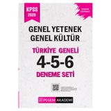 Pegem Akademi Yayıncılık Pegem 2026 KPSS Genel Yetenek Genel Kültür Türkiye Geneli 3 Deneme (4-5-6) Pegem Akademi Yayınları