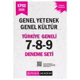 Pegem Akademi Yayıncılık Pegem 2026 KPSS Genel Yetenek Genel Kültür Türkiye Geneli 3 Deneme (7-8-9) Pegem Akademi Yayınları