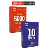 Pegem Akademi Yayıncılık PEGEM AKADEMİ 2026 KPSS Genel Yetenek Genel Kültür Efsane 5000 Tamamı Çözümlü Soru Bankası + 2026 KP