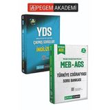 Pegem Akademi Yayıncılık PEGEM AKADEMİ MEB AGS Kim Korkar Türkiye Coğrafyası Soru Bankası + 2026 YDS İngilizce Çıkmış Sorular Seti