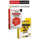 Pegem + Öğreti Kpss Meb-Ags Ales Dgs Kim Korkar Paragraf Soru Bankası + Ezberbozan 20 Deneme 2 Li Set