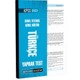 Pegem Yayınları 2023 KPSS Genel Yetenek Genel Kültür Türkçe Yaprak Test
