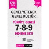 Pegem Yayınları 2026 KPSS Genel Yetenek Genel Kültür Tamamı Çözümlü Türkiye Geneli 7-8-9 (3&amp;#39;lü Deneme Seti)
