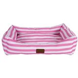Peggy Daisy 95x70x23 cm Xlarge Pembe Çizgili Köpek Yatağı