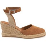 Pegia Dolgu Topuk Espadril Sandalet DG6038 - Taba