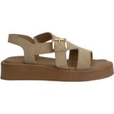 Pegia Hakiki Süet Kadın Sandalet DG6092 Kum