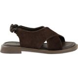 Pegia Süet Kadın Sandalet DG6080 Kahve