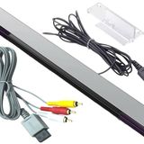 PEGLY 2 in-1 Wii AV Kompozit Ses Video Kablosu Kablolu Kızılötesi Ray Sensör Çubuğu Nintendo Wii ve Wii U ile Uyumlu