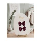 pegu baby collection Minik Düşler Serisi , 2 ' li BORDO GROGREN Kurdele Fiyonk Saç Tokası , Pens Toka . Okul Öncesi , okul, ilkokul , çocuk ve genç toka ..