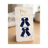 pegu baby collection Minik Düşler Serisi , 2 Lİ LACİVERT GROGREN Kurdele Fiyonk Saç Tokası , LASTİK Toka . Okul Öncesi , okul, ilkokul , çocuk ve genç toka ..