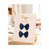 pegu baby collection Minik Düşler Serisi , 2 ' li LACİVERT GROGREN Kurdele Fiyonk Saç Tokası , Pens Toka . Okul Öncesi , okul, ilkokul , çocuk ve genç toka ..