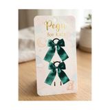 pegu baby collection Minik Düşler Serisi , 2 Lİ YEŞİL SATEN Kurdele Fiyonk Saç Tokası , LASTİK Toka . Okul Öncesi , okul, ilkokul , çocuk ve genç toka ..