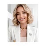 pegu baby collection PARLA SERİSİ GÜMÜŞ KASALI KRİSTAL KESİM CAM TAŞLI EL YAPIMI ÖZEL TASARIM YAKA BROŞ,GÖMLEK CEKET ÇANTA AKSESUAR