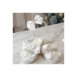 pegu baby collection PEGU KRİSTAL TAŞLI SATEN FİYONKLU LOHUSA TERLİK TAÇ TAKIMI , EL YAPIMI , ÖZEL TASARIM ,GELİN , BOHÇA , LOHUSA , HAMİLE ..