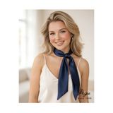 pegu baby collection ROYALE SERİSİ ÇOK AMAÇLI LACİVERT SATEN FULAR .. " İster çantana , istersen boynuna , istersen saçına bağlı" 6 CM GENİŞLİK 140 CM UZUNLUK