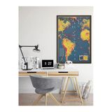 Pegziz 2. Dünya Savaşı Dünya Haritası Sanatsal Duvar Dekorasyon Poster 60X90cm.