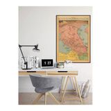 Pegziz 2. Dünya Savaşı Kafkasya Haritası Sanatsal Duvar Dekorasyon Poster 60X90cm.