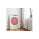 Pegziz Akrep Burcu Astroloji Minimalist Kanvas Tablo - Salon Oturma Odası Mutfak Ofis İçin Duvar Dekoru
