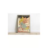 Pegziz Almanya 2. Dünya Savaşı Haritası Sanatsal Duvar Dekorasyon Poster 60X90cm.