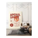 Pegziz Aperol Spritz Kokteyl Modern Dekoratif Kanvas Tablo - Cafe Dekor - Salon Ve Mutfak İçin Duvar Dekoru