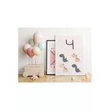 Pegziz Bebek Odası Dekorasyon - 4 Sayısı Modern Minimalist Kanvas Tablo - Çocuk Odası Tablo