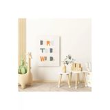 Pegziz Born To Be Wild Minimalist Kanvas Tablo - Bebek Odası Dekorasyon - Çocuk Odası Tablo