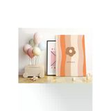 Pegziz Çiçek Boho Happiness Minimalist Kanvas Tablo - Bebek Odası Dekorasyon - Çocuk Odası Tablo