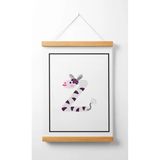Pegziz Çocuk Odası Ahşap Askılı Hayvan Figürlü Z Harfi Baskılı Kanvas Duvar Dekorasyonu 40X50cm.