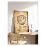 Pegziz Dekoratif Sanatsal Beyzbol Eldiveni Patent Posteri 60X90cm.