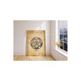 Pegziz Dekoratif Sanatsal Laminer Jeodezik Küp Patent Posteri 60X90cm.