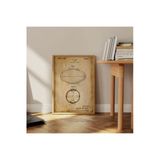 Pegziz Dekoratif Sanatsal Rugby Topu Patent Posteri 50X70cm.