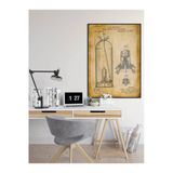 Pegziz Dekoratif Sanatsal Yangın Söndürme Tüpü Patent Posteri 50X70cm.
