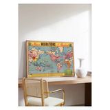 Pegziz Insanlığın Toplu Göçler Dünya Haritası Posteri 60X90cm.